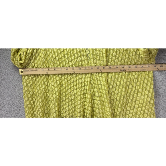 IC by Connie K Medium Yellow Sheer Cardigan Top Waterfall Textured Lightweight - Picture 6 of 9